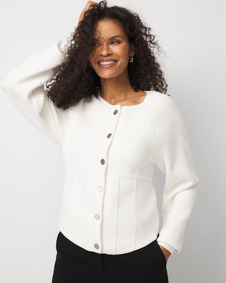 Corset Detail Button Front Cardigan | White House Black Market